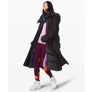 LULULEMON X ROKSANDA Puffer Inner Expanse Infinity Coat in Navy & Black US XXS